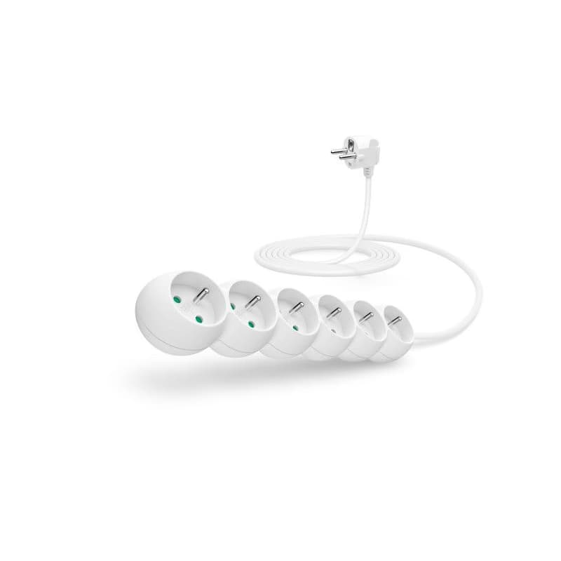 CONNECT IT predlžovací kábel 230 V, 6 zásuviek, 3 m, bez vypínača (biely) 1