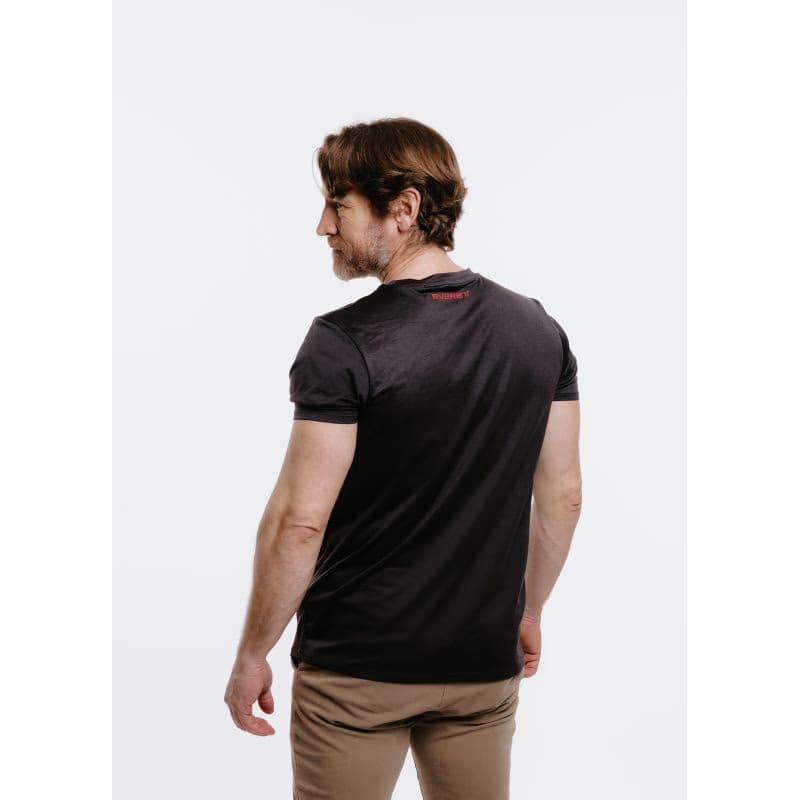 Pánske turistické tričko s krátkym rukávom EVERETT TecShirt M antracit melange 3