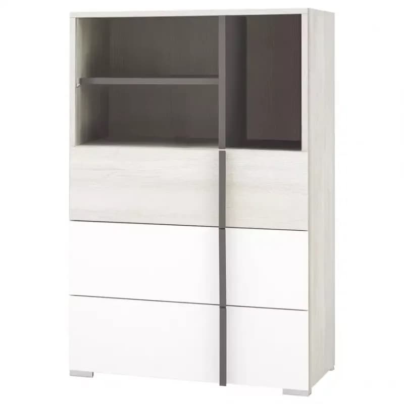Komoda Remo RM7 dub wilton/biela/antracit 1