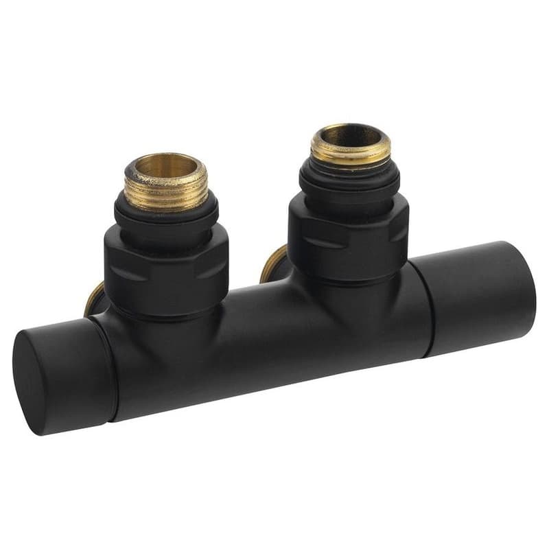 SAPHO - TWIN BLACK pripojovacia súprava ventilov pre stredové pripojenie, čierna mat CP4101BS