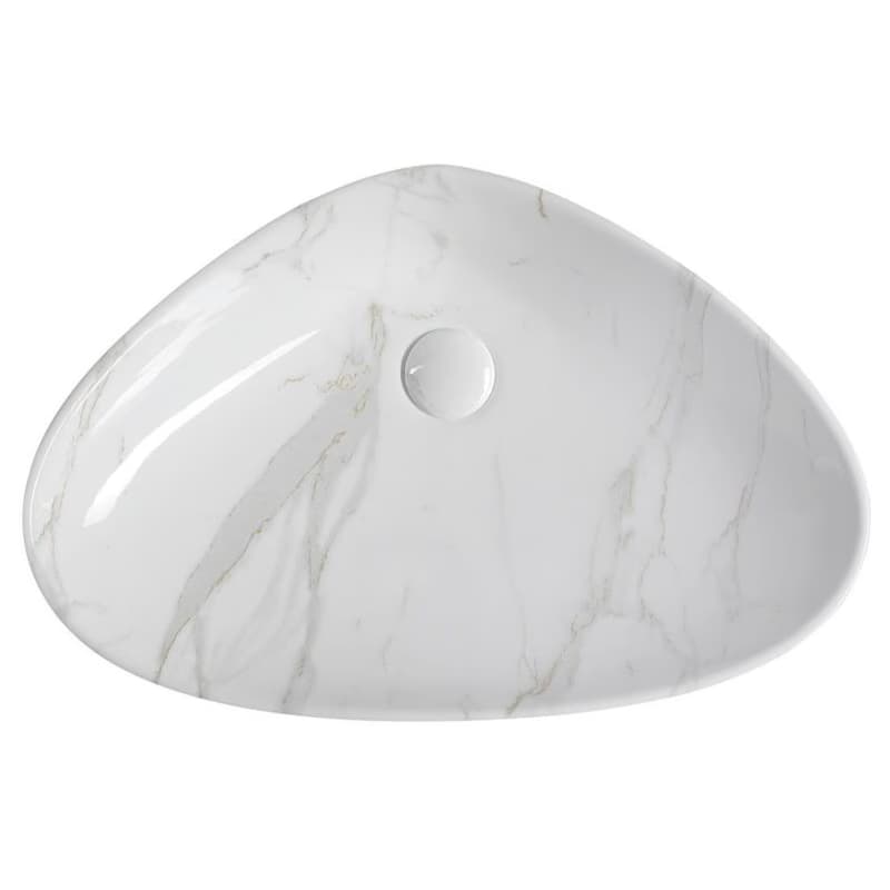 SAPHO - DALMA keramické umývadlo na dosku, 58,5x39cm, carrara 217 3