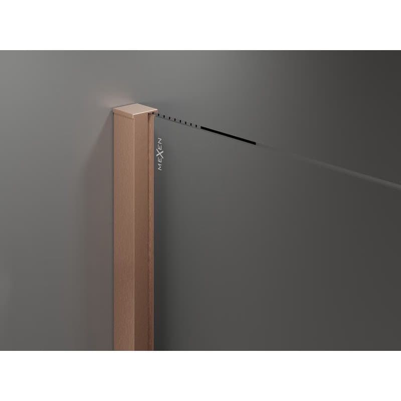 MEXEN/S - Velár sprchovací kút 110 x 100, transparent, kartáčovaná meď 871-110-100-01-65 4