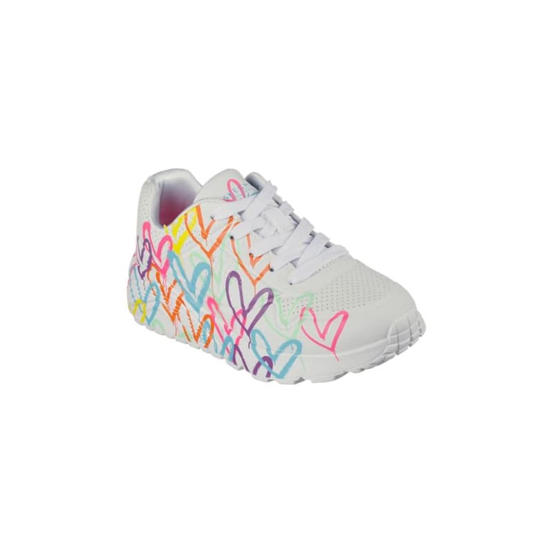 Dievčenská rekreačná obuv SKECHERS Uno Lite Spread The Love Jr white 1