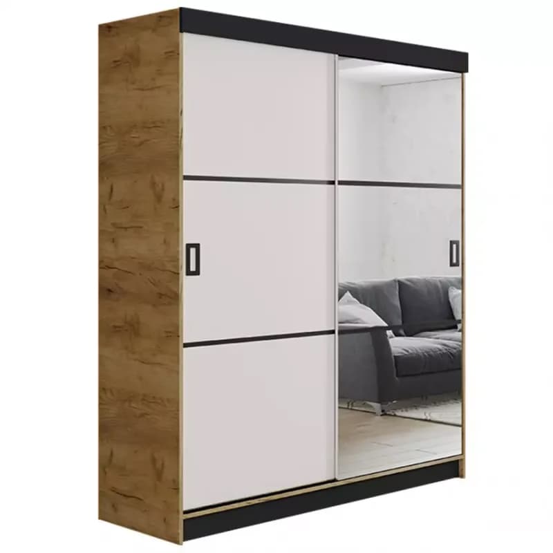 Skriňa Retro 138 3L craft / Dvierka biely 1
