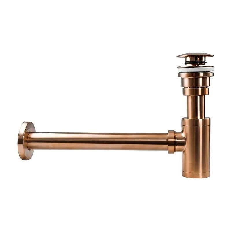 REA - Umývadlový sifón s univerzálnym výpustom click-clack - COPPER MAT REA-A5699 2