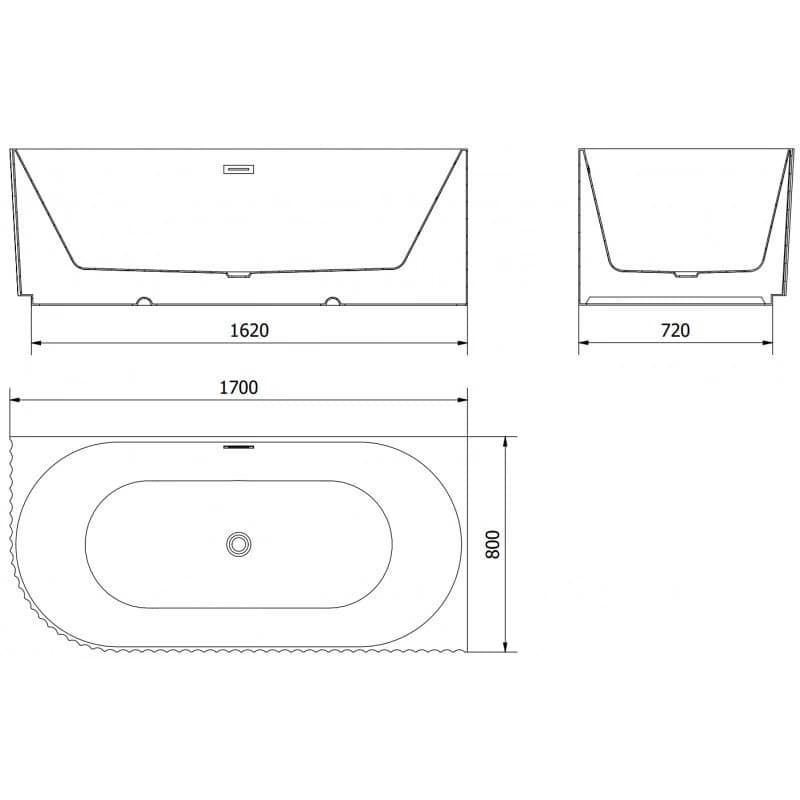 Mexen Gia 170 x 80 cm 52701708071P-20 3