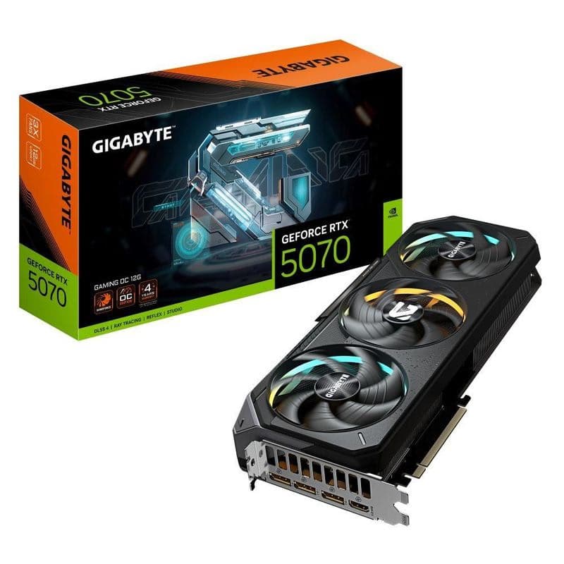 GIGABYTE VGA NVIDIA GeForce RTX 5070 GAMING OC 12G, 12G GDDR7, 3xDP, 1xHDMI 1