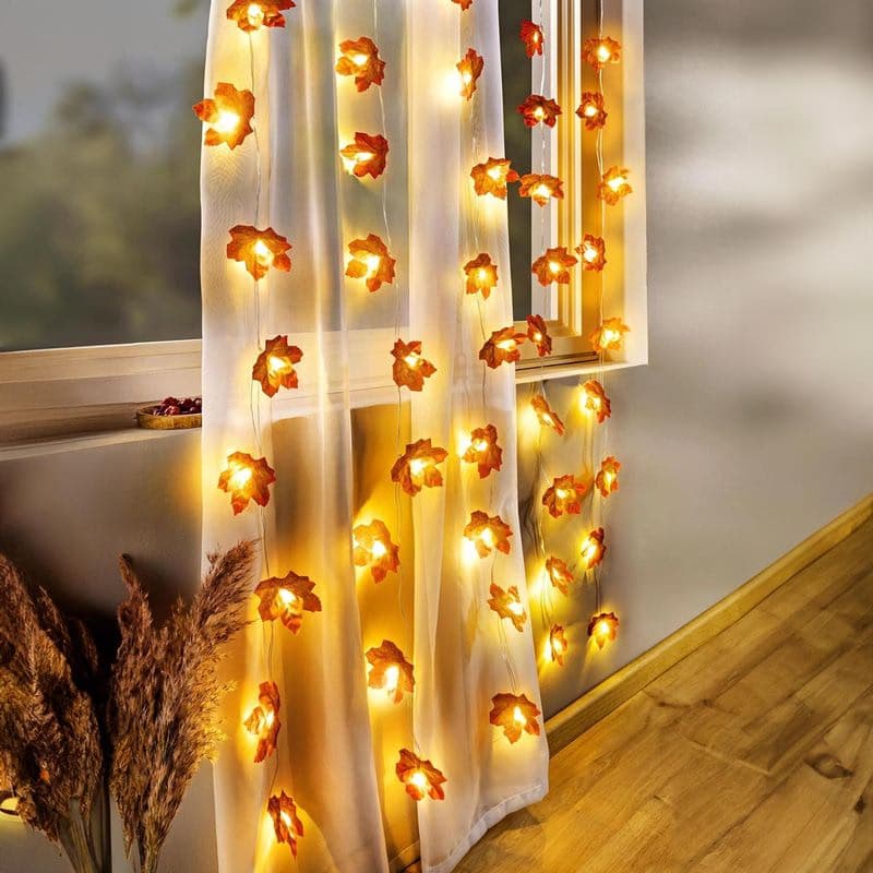 LED svetelná opona Javorové listy 1
