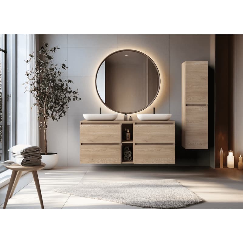 Elvisia Skrinka pod umývadlo SIMPLE Light oak | 60 cm 6