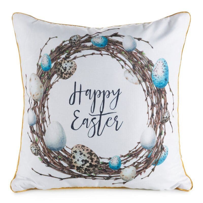 ArtFir Veľkonočná obliečka na vankúš EASTER 51 | biela/hnedá 45 x 45 cm 1