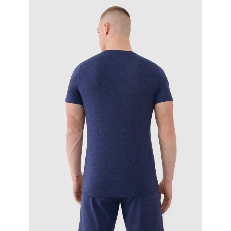 Pánske tréningové tričko s krátkym rukávom 4F TSHIRT FNK M1344-30M-DARK BLUE MELANGE 3