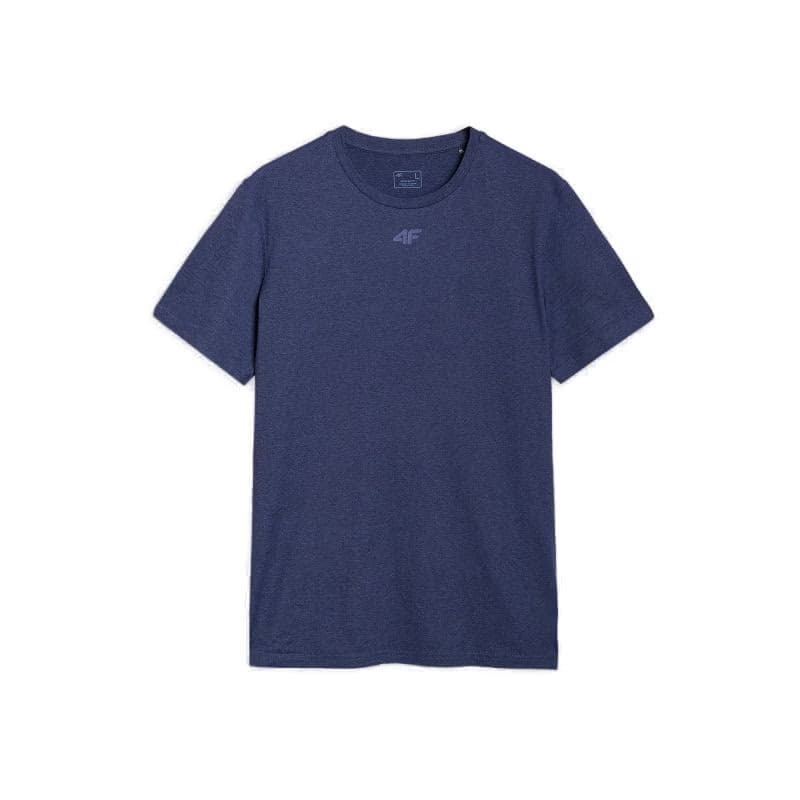 Pánske tréningové tričko s krátkym rukávom 4F TSHIRT FNK M1344-30M-DARK BLUE MELANGE 5