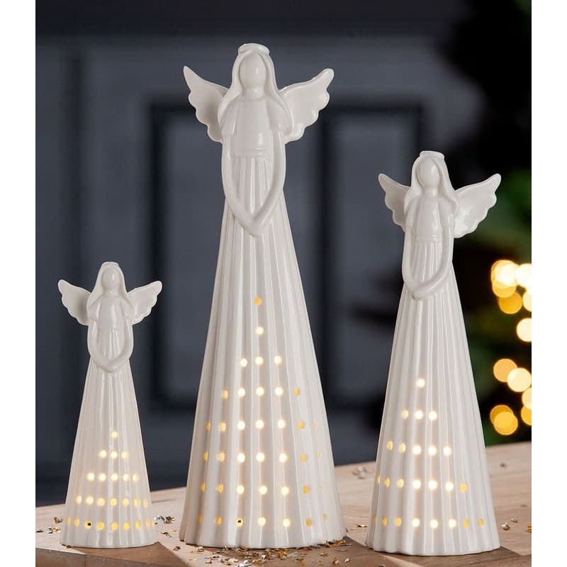 Porcelánový anjel s LED diódou "Dara" 1