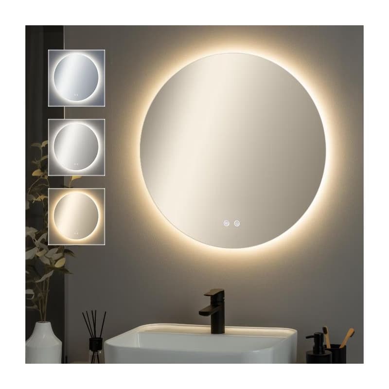 Brilagi - stmievateľné vyhrievané LED zrkadlo s podsvietením DEMI PRO LED/20W/230V pr. 60 cm IP44 FG-GM1109-D-20W