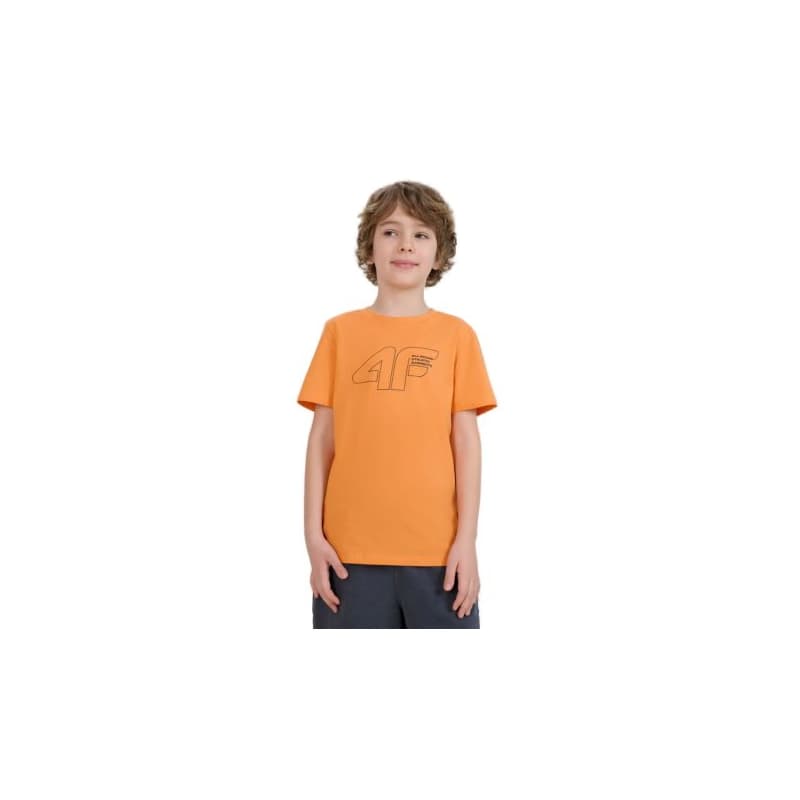 Chlapčenské tričko s krátkym rukávom 4F JUNIOR TSHIRT M2185-70S-ORANGE