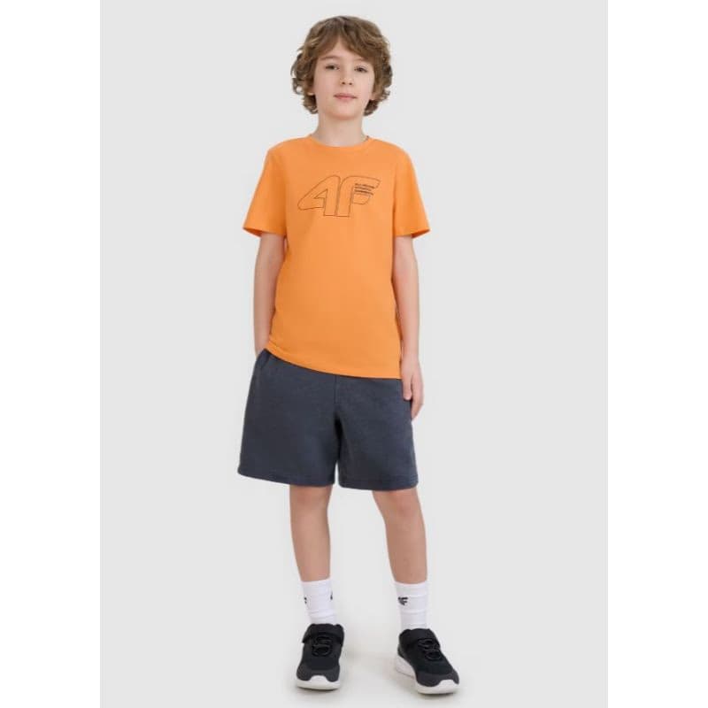 Chlapčenské tričko s krátkym rukávom 4F JUNIOR TSHIRT M2185-70S-ORANGE 4