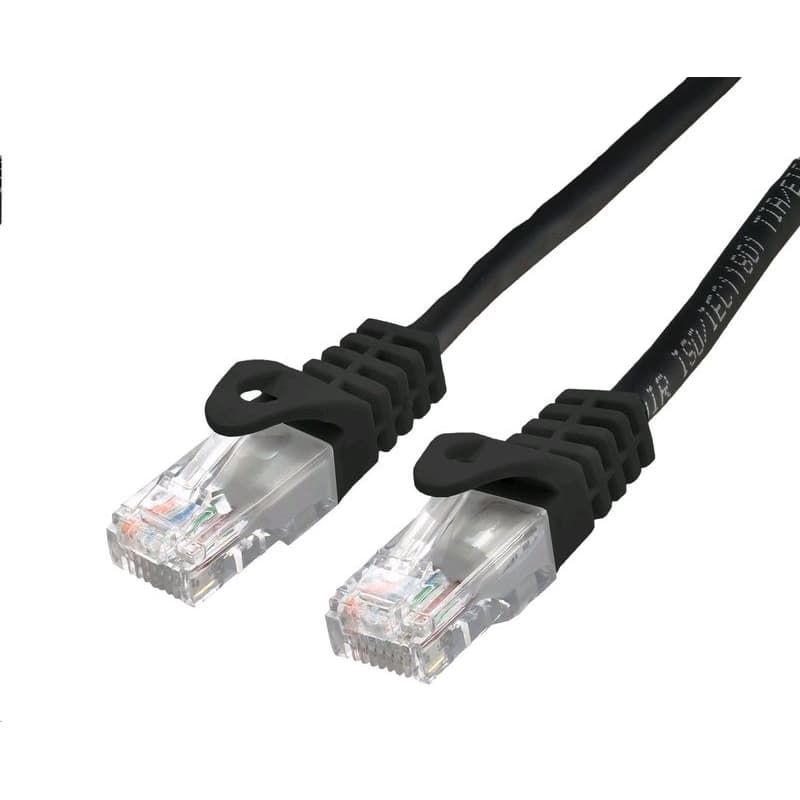 C-TECH Kábel patchcord Cat6, UTP, čierny, 1m 1
