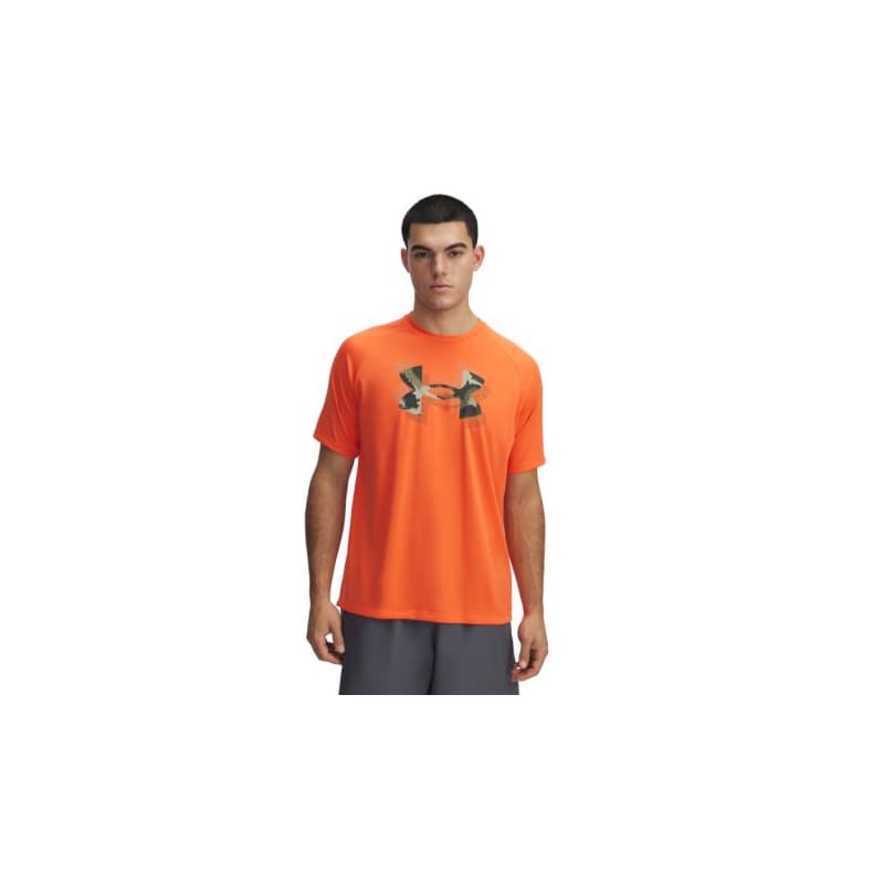 Pánske tréningové tričko s krátkym rukávom UNDER ARMOUR UA M TECH PRINT FILL SS-ORG
