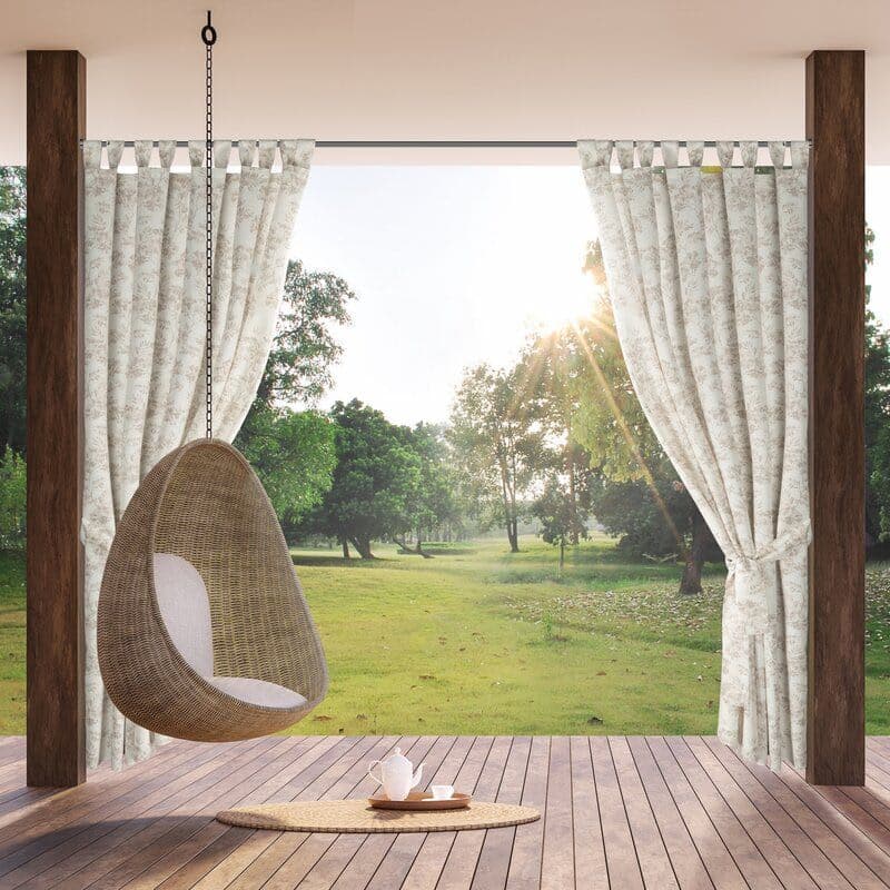 ArtFir Záves na terasu GARDEN 12 PU | krémová/púdrová 155 x 260 cm 1