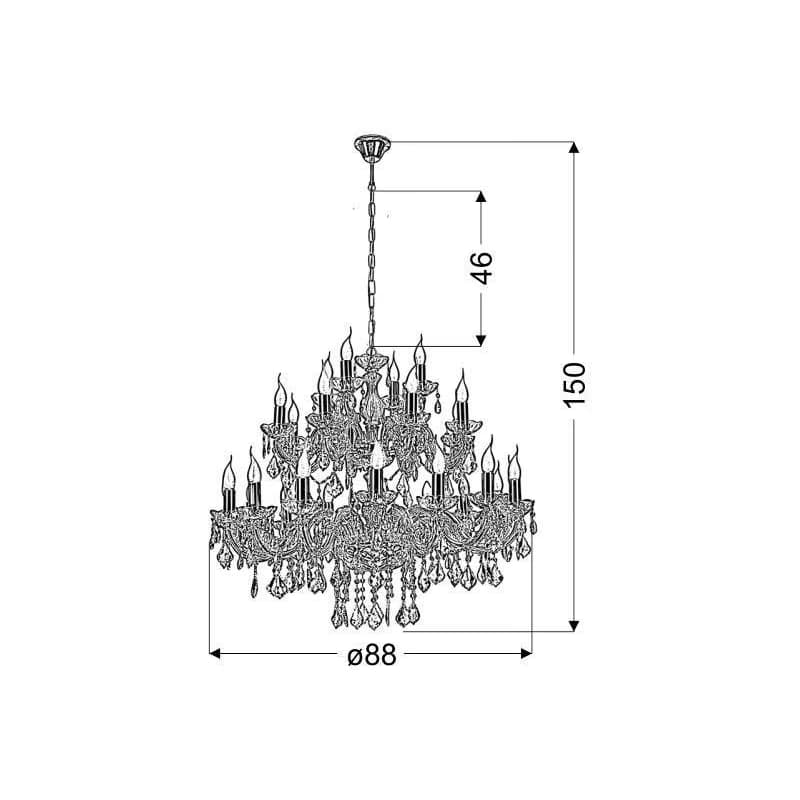 Závesná lampa MARIA 28xE14 luster Candellux 3