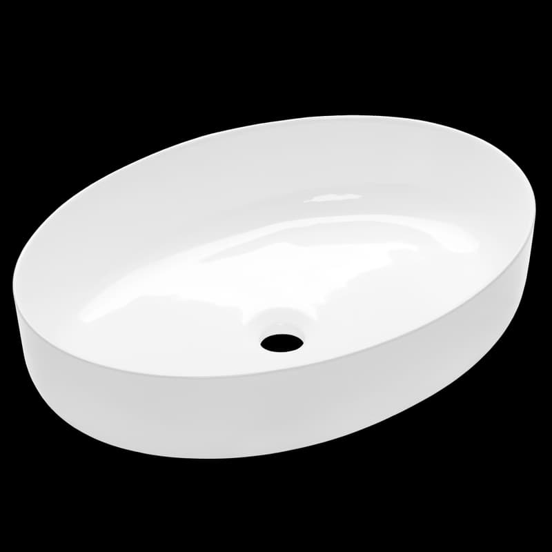 INVENA - Umývadlo na dosku ASTRI TREND 55 cm, oval CE-30-001-W