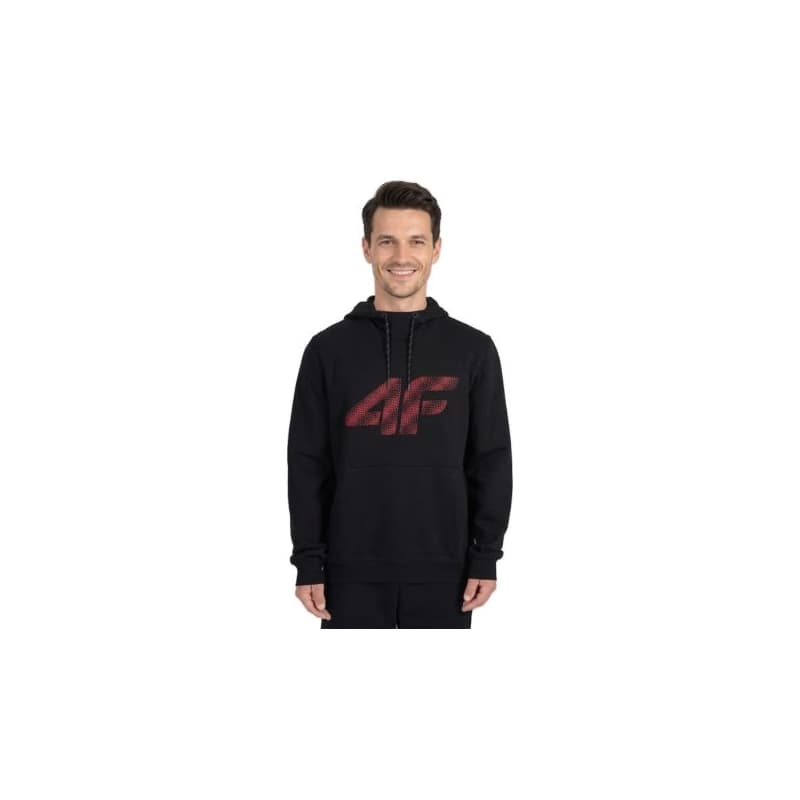 Pánska mikina s kapucňou 4F SWEATSHIRT M2548-020S-DEEP BLACK 1