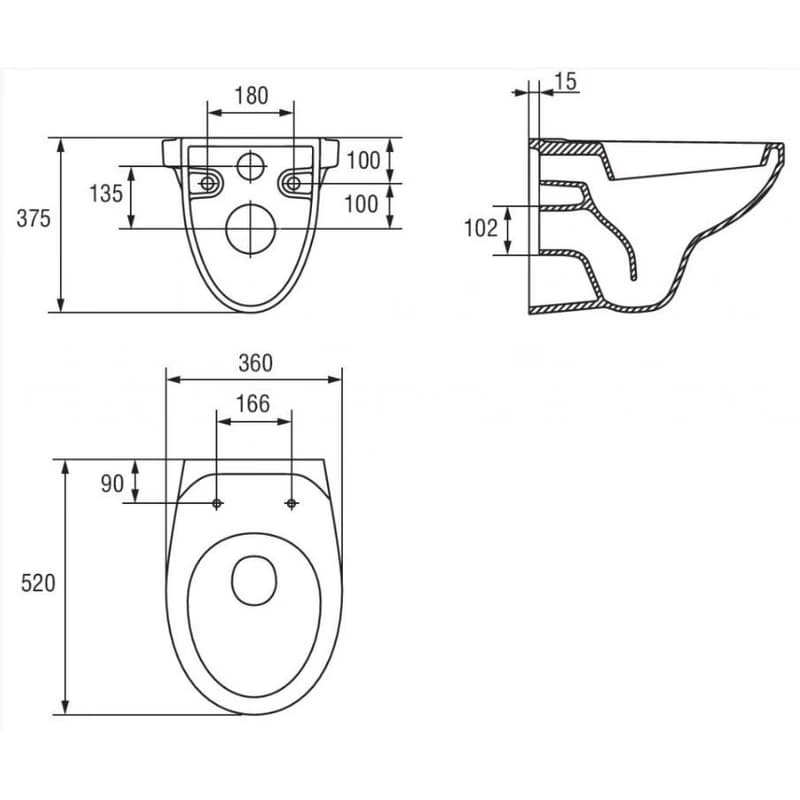 CERSANIT - ZÁVESNÁ MISA DELFI + SEDADLO DELFI DUROPLAST K11-0021 + K98-0001 3