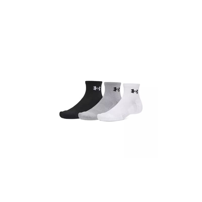 Ponožky UNDER ARMOUR 3 PACK-UA Performance Cotton Qtr-WHT