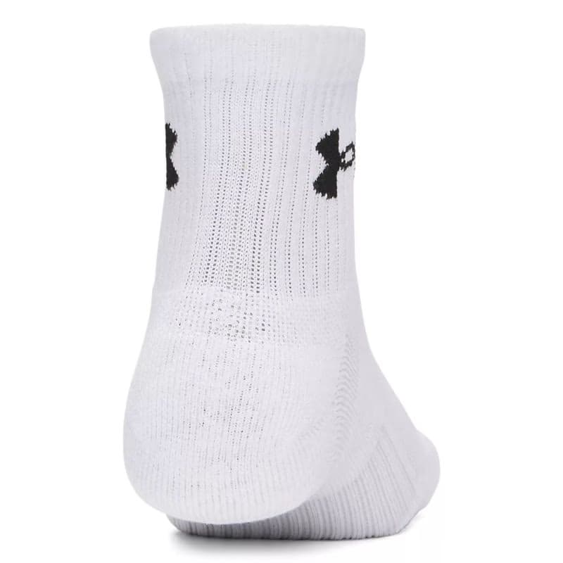 Ponožky UNDER ARMOUR 3 PACK-UA Performance Cotton Qtr-WHT 3