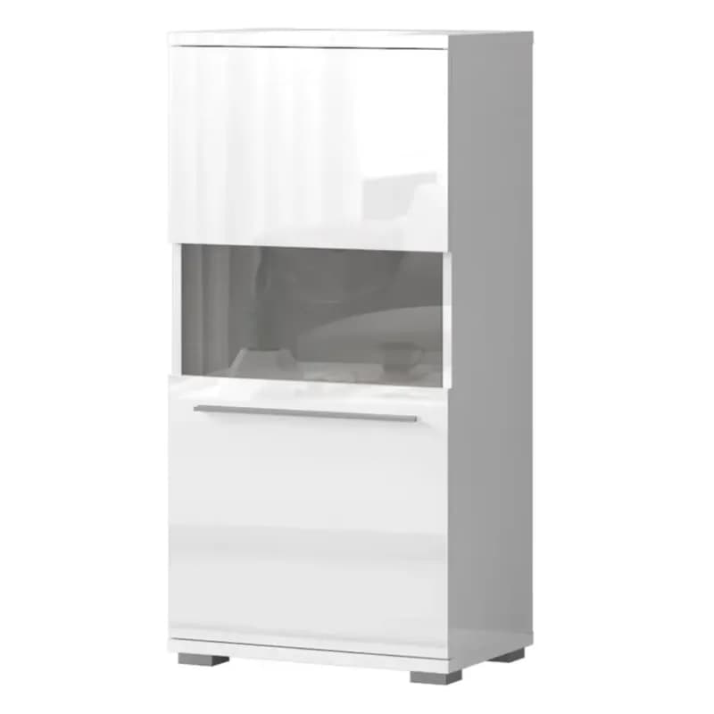 Vitrína Piano V60-1KS/PN-70/KA/70 lakované crystal white 1