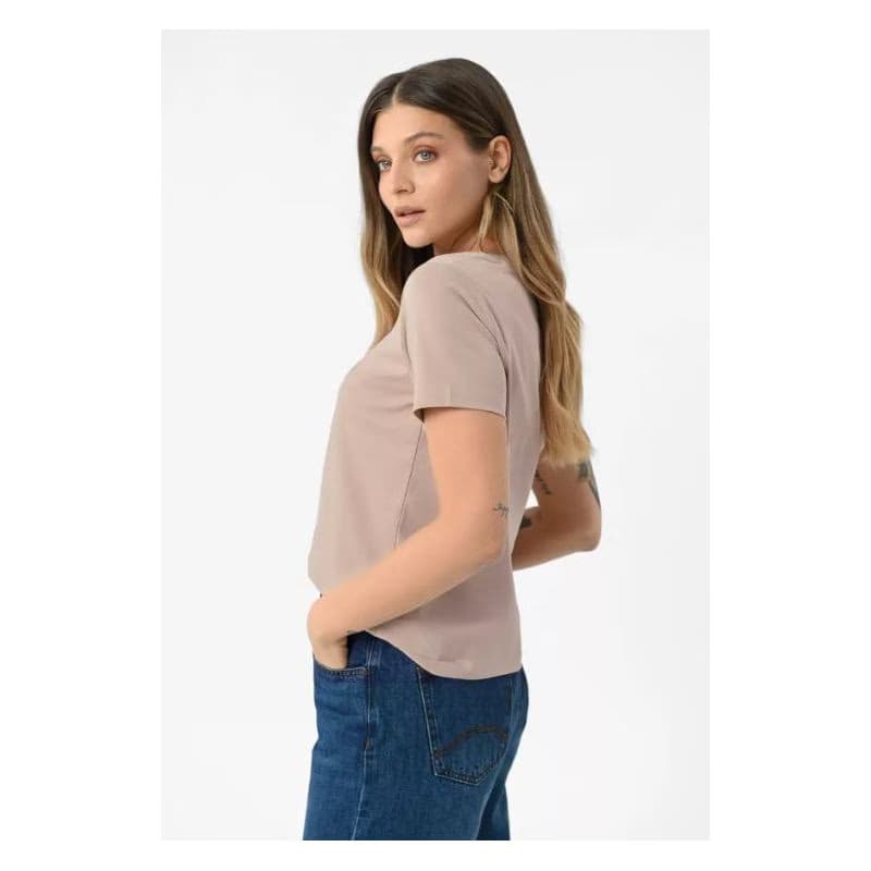 Dámske tričko s krátkym rukávom VOLCANO T-PARSLEY-BEIGE 2