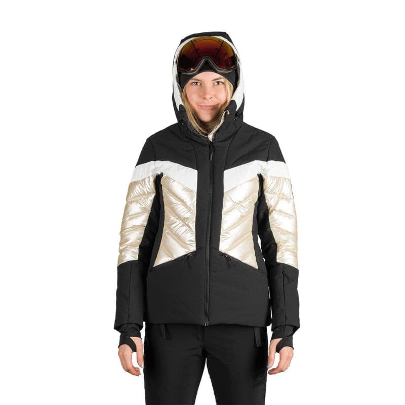 Dámska lyžiarska bunda NORTHFINDER ABIGALE-675blackbeige 2