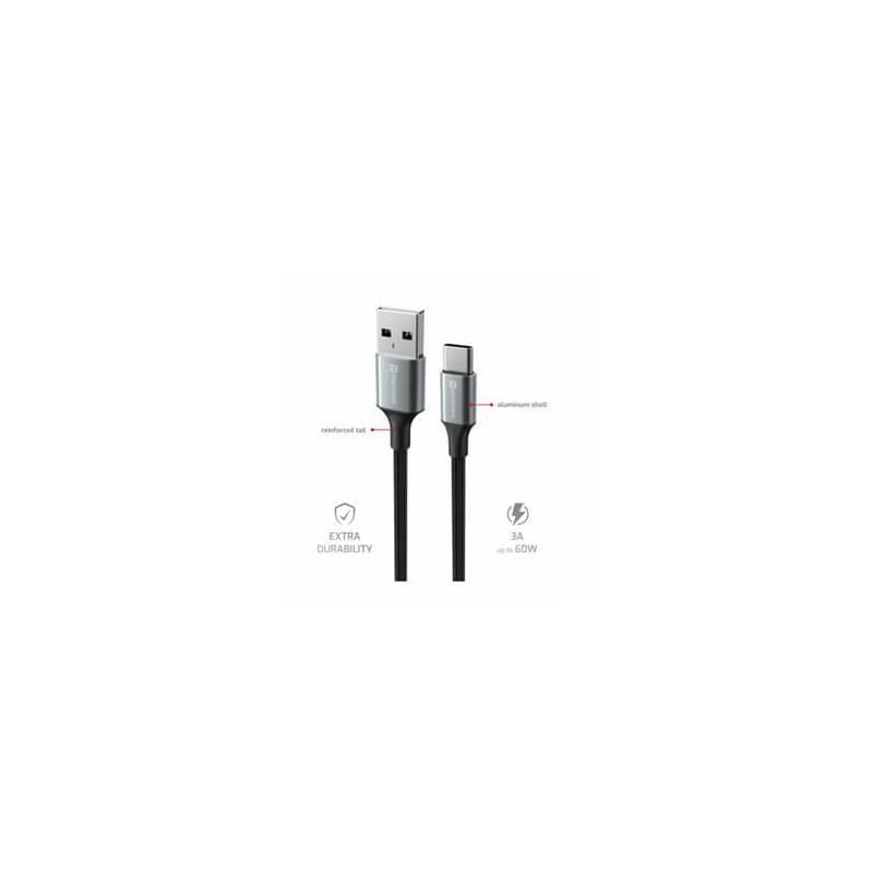 SWISSTEN DÁTOVÝ KÁBEL TEXTILE II USB / USB-C 1,5 M ČIERNY 5