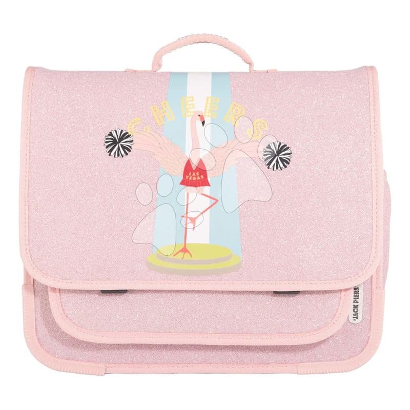 Školská aktovka Schoolbag Paris Large Flamingo Jack Piers ergonomická luxusné prevedenie od 6 rokov 32*15*38 cm
