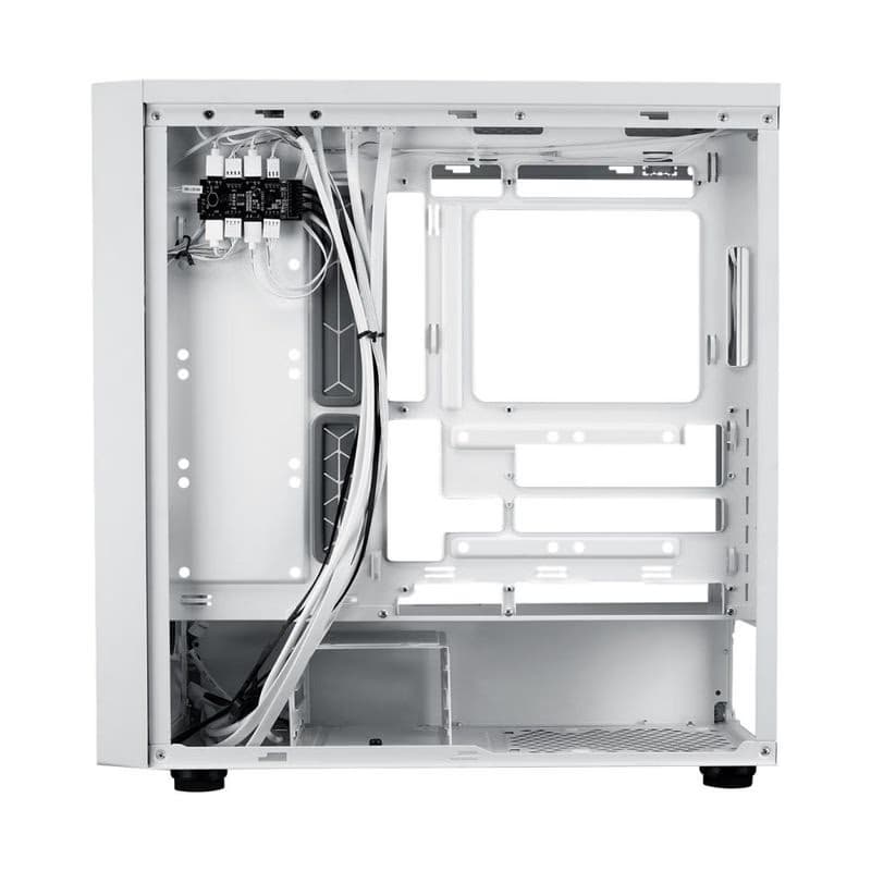 Cooler Master case MasterBox 600, ATX, Priehľadná bočnica, 3x 140mm ARGB Fan, 1x 120mm ARGB Fan, ARGB Hub, Biela 4