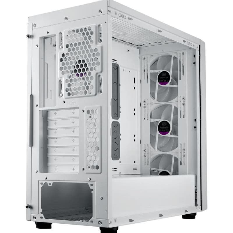 Cooler Master case MasterBox 600, ATX, Priehľadná bočnica, 3x 140mm ARGB Fan, 1x 120mm ARGB Fan, ARGB Hub, Biela 5