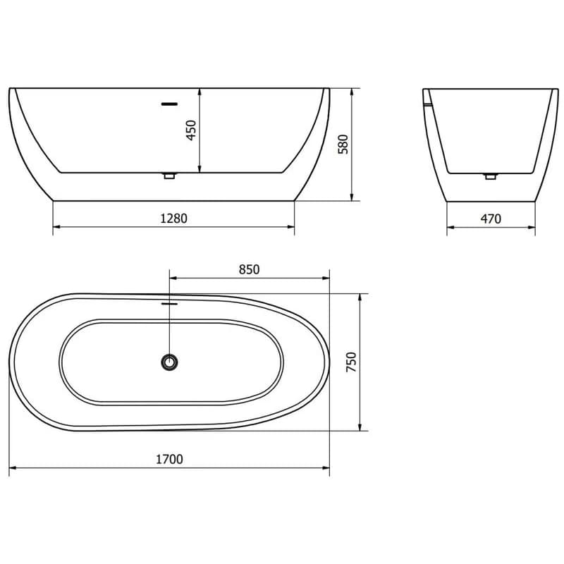 Mexen Eos, 170 x 75 cm 52471707500-20 6