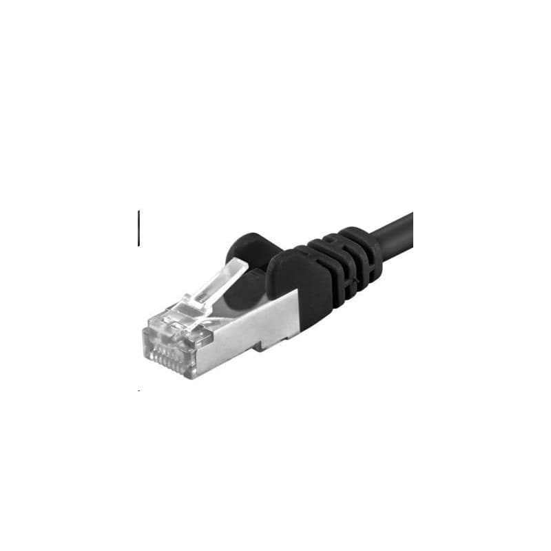 PREMIUMCORD Patch kábel CAT6a S-FTP, RJ45-RJ45, AWG 26/7 5m čierna
