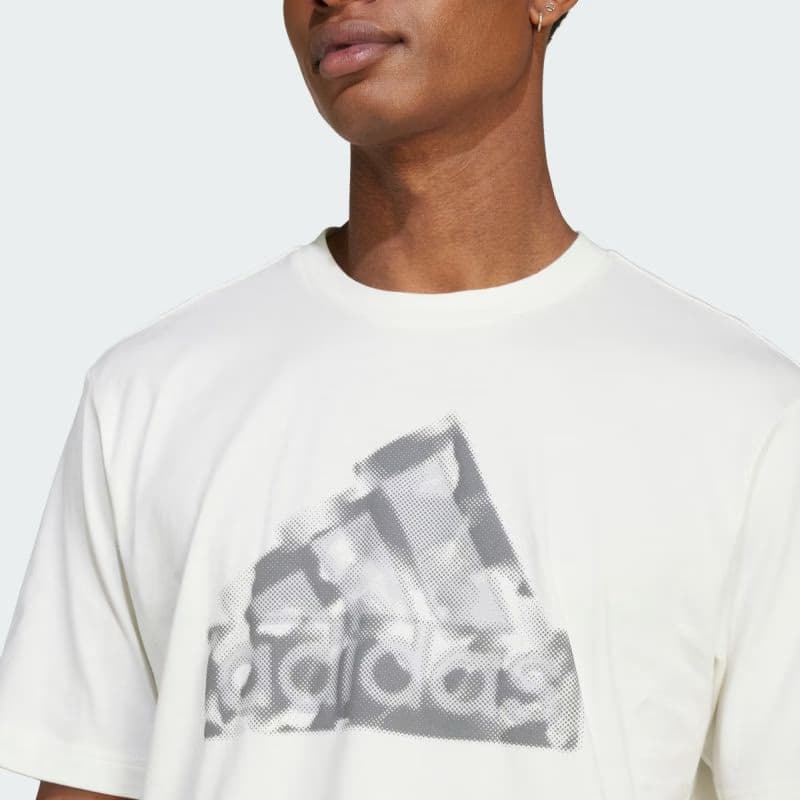 Pánske tričko s krátkym rukávom ADIDAS M FI LOGO T-IW2653-Beige 5