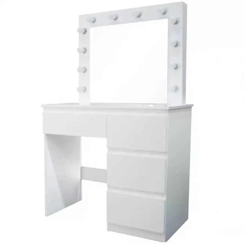 Toaletný stolík Emma + LED biely 1