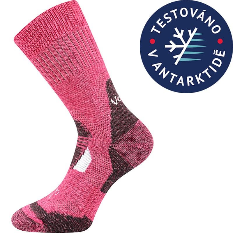 Dámske turistické ponožky VOXX 1 PACK-MERINO Stabil CLIMAYARN-pink 2