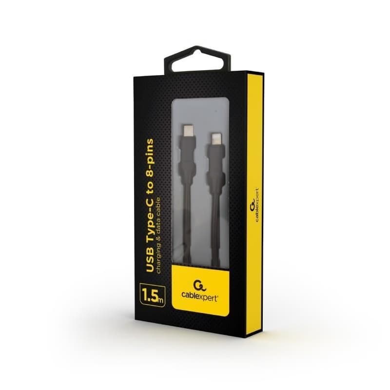 GEMBIRD Kábel USB 2.0 Type-C na Ligtning (CM/8pinM), 1, 5m, dátový, čierna 2