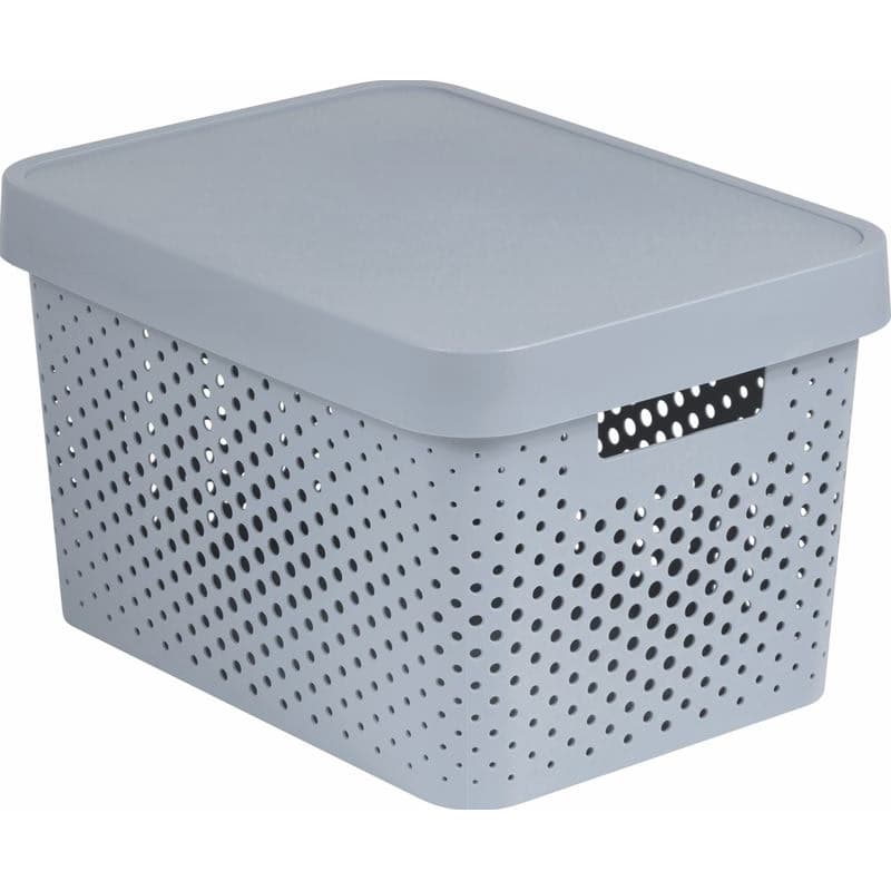 CURVER Úložný box INFINITY DOTS 17l s vekom | sivá 1