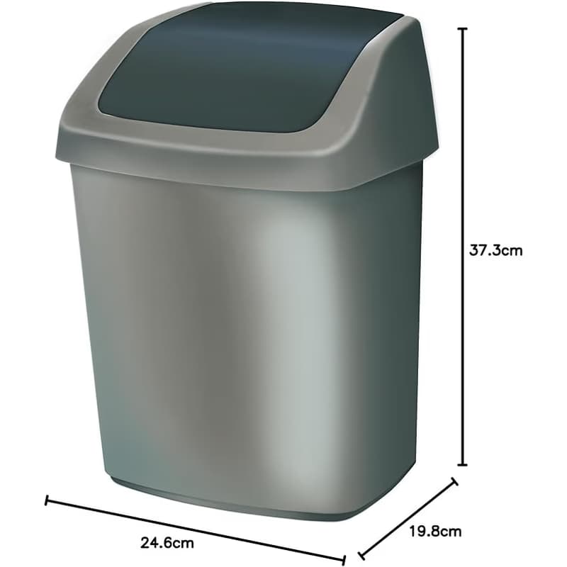 CURVER Odpadkový kôš SWING BIN 10L | sivá 2