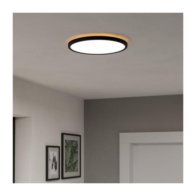 Eglo 901438-LED Kúpeľňové stropné svietidlo ROVITO 13,9W/230V pr.30cm IP44 čierna 901438