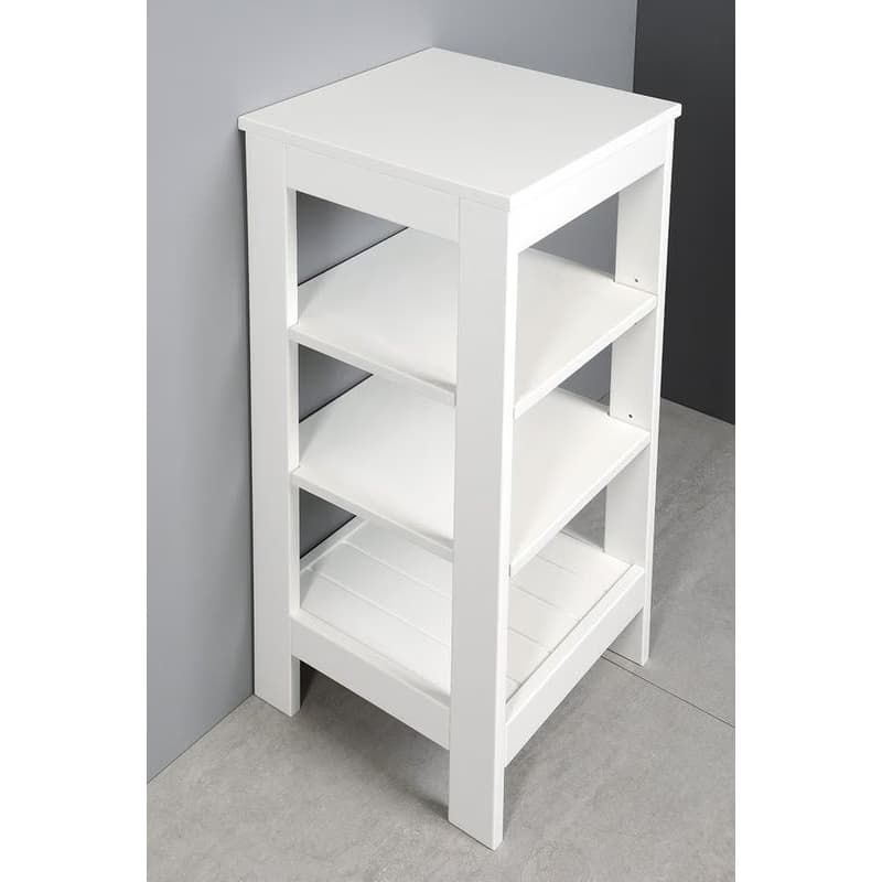 AQUALINE - ETIDE policový regál 36x86x36 cm, biela mat ET086 2