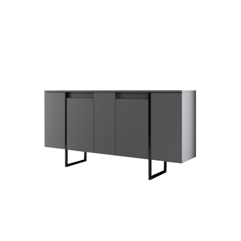 Living Room Furniture Set Luxe - Anthracite, Black 5