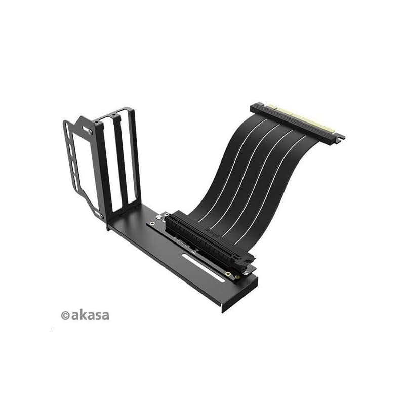 AKASA RISER BLACK PRO, Vertical GPU Holder + Premium PCIe 3.0 Riser cable