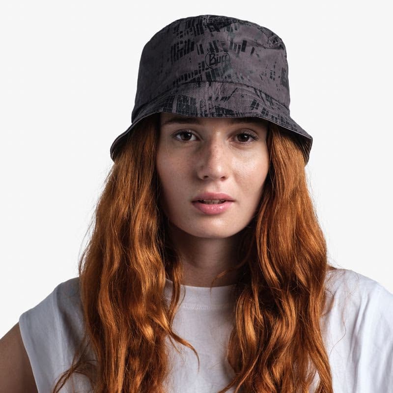 Klobúk BUFF TRAVEL BUCKET HAT GLINE BLACK-GREY 5