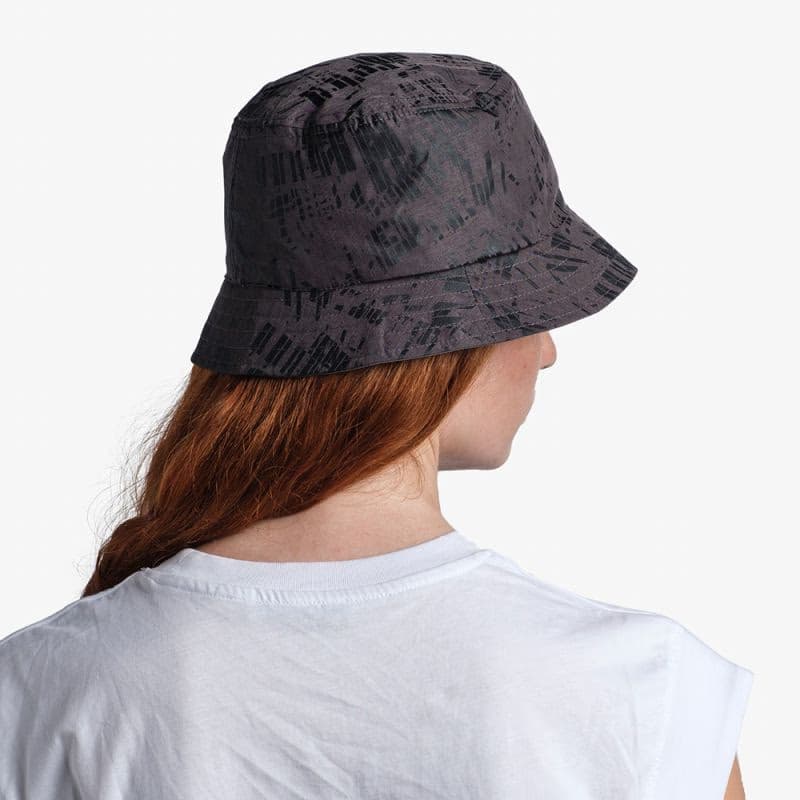 Klobúk BUFF TRAVEL BUCKET HAT GLINE BLACK-GREY 6